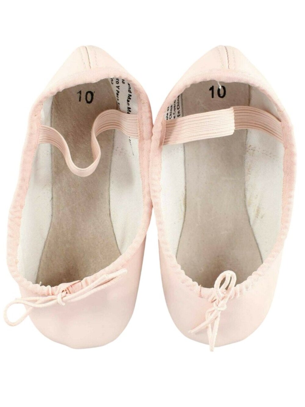Ballet Sz 10 Pink Leather Sole Manmade Upper Ballet Dance Shoe
